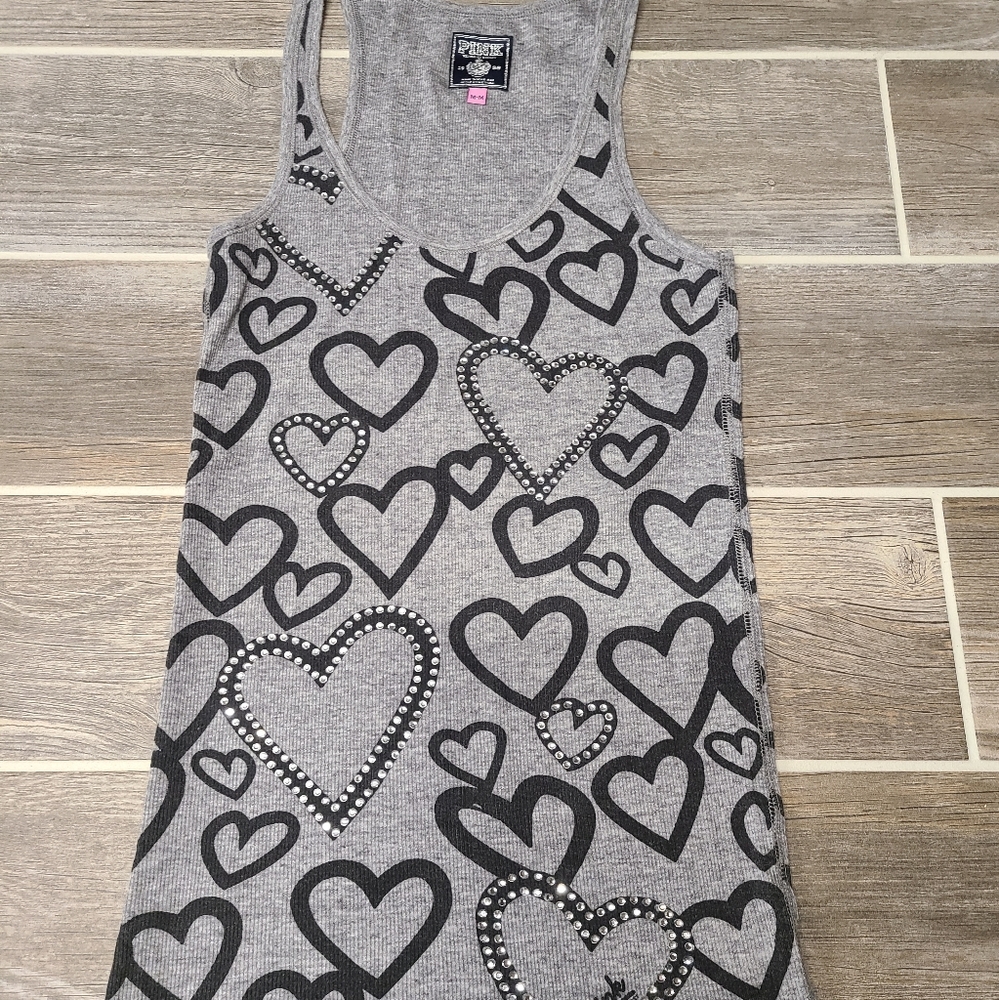 Pink Heart Tank Top